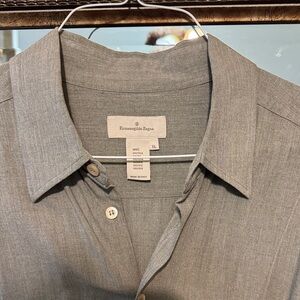 Ermenegildo Zegna Charcoal Dress Shirt